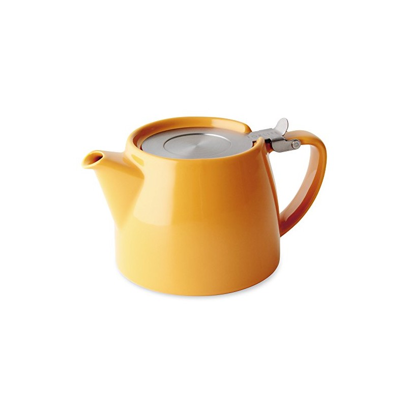FORLIFE Stump Teapot with SLS Lid and Infuser, 18-Ounce, Mandarin