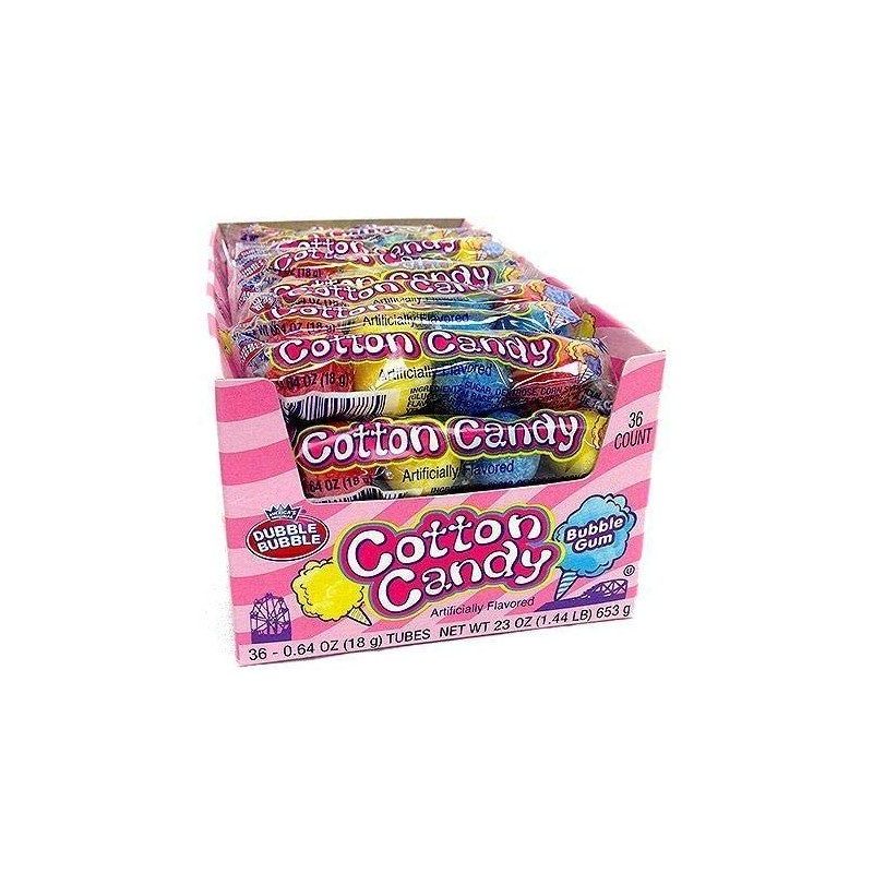 Dubble Bubble Cotton Candy Bubble Gum 4 Pieces Per Sleeve