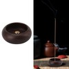 Incense Holder Plate, Wooden Round Incense Bowl with Multiple Holes,