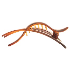 Caravan Salon Clip with comb Teeth in a Heart Shape Tortoise Shell Color