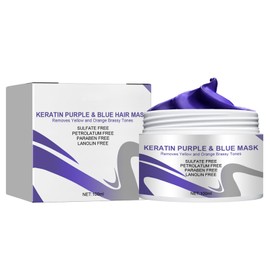 Boxiatil Haarmaske für trockenes und blondiertes Haar, Vitamins Keratin Haarkur Silber Haar Maske, Haarmaske für blondes, blondiertes oder gesträhntes Haar, Neutralisiert Gelbstich