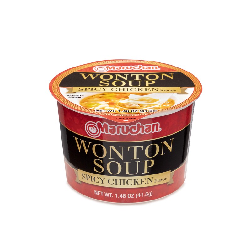 Maruchan Microwavable Bowl Wonton Hot and Spicy Chicken Flavor, Pack