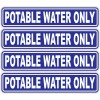 Unbranded 4-pack POTABLE WATER ONLY Vinyl Stickers | Decals Labels Blue & White 1.25x6.25