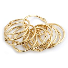 Spirella Ringo Shower Curtain Rings Set of 12 Chrome Small - Suitable for All Standard Shower Curtain Rods Gold