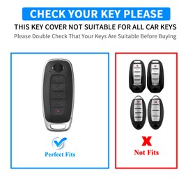 QBUC Key Fob Cover for Nissan,Car Key Fob Protector 5 Buttons Key Case Protection Compatible with 2023 2024 Pathfinder Rogue Metal Keychain Remote Key Accessories Protector (Pink)