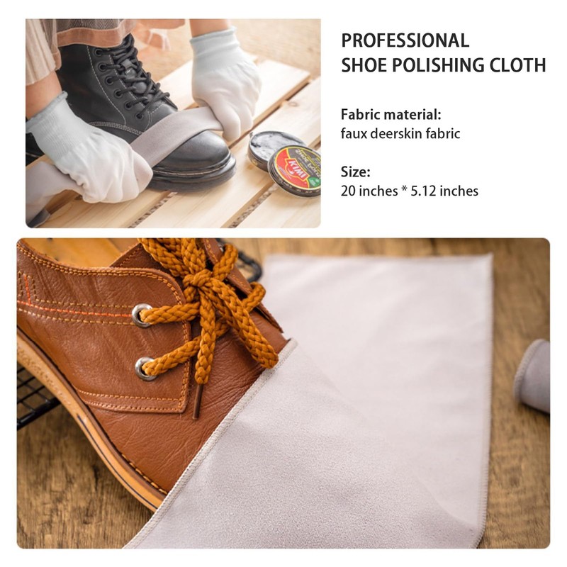 Sansent Shoe Shine Cloths, Shoe Polish Buffing Cloth for Shoes,