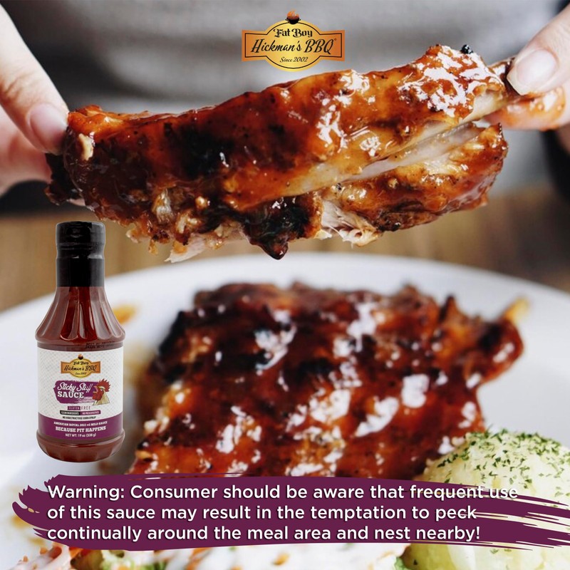 Fat Boy Hickman's BBQ Sticky Stuff Sauce PACK OF 2