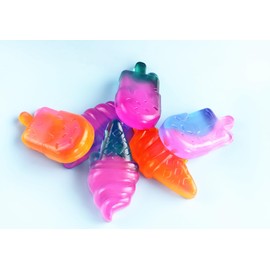 YIWLFQH 6 PCS Kawaii Mochi Squishy Toys,There are 3 sticky squishy popsicles and 3 sticky squishy ice creams,They Can be Used as Fidget Toys,Classroom Prizes,Goodie Bags Stuffers for Kids,Sensory Toys