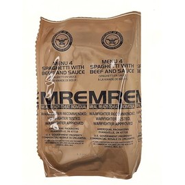 Genuine Military MRE - Menu 4 Spaghetti With Beef And Sauce with 2026 Inspection Date - MRE Meals Ready To Eat