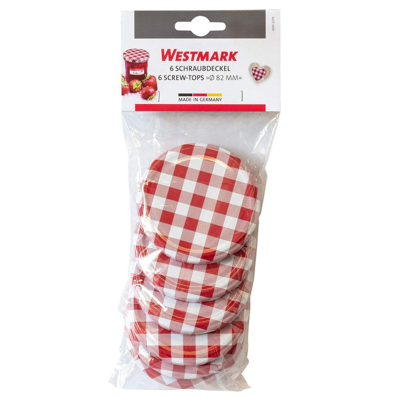 Westmark 6 screw / twist-off lids for preserving jars, round,