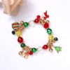 LENOOCLE Christmas Beaded Bracelet Christmas Jingle Bell Bracelets Xmas Tree