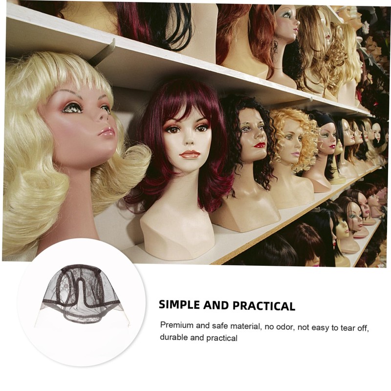 PACKOVE Breathable Lace Wig Hat Elastic Mesh Cap for Salon