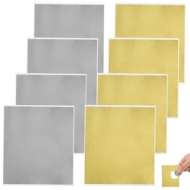 8 Square Scratch Card Stickers, Creative Scratch Cards, DIY Card Accessories, Scratch Coated Stickers