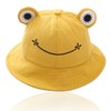 AKJAXQU Fishing Hats Fishing Hat Foldable Cotton Fishing Hat Frog Sun Hat Bucket Hat Cute Frog Bucket Hat Summer Hat Frog Leisure Hat for Fishing Hiking Camping Outdoor, yellow