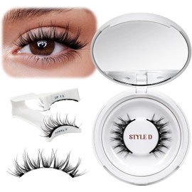 Pestañas Postizas Magneticas, Pestañas Magnéticas con Aplicador, Pestañas Magneticas Naturales, No Requiere Delineador de Ojos ni Pegamento (A)