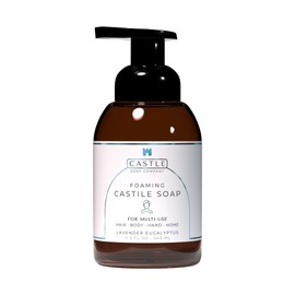 Castle Soap All-Purpose Foaming Castile Soap | Multi-Use for Hair, Body, Hands & Home | Nourishing Coconut Oil Formula | Sensitive Skin Friendly | Hydrating | 11.5 oz | Lavender and Eucalyptus