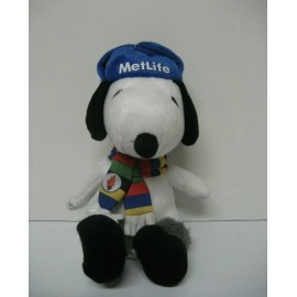 Peanuts MetLife 6” Plush Snoopy Doll Winter Olympics Scarf USA Charlie Brown