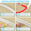 39 Inch Shower Threshold Water Dam Collapsible Bath Shower Barrier