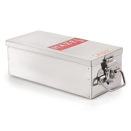 HAZEL Stainless Steel Cash Box | Jewelry Box | Multipurpose Secure Box for Cash & Jewellery, Silver (12.2 Inches x 5 Inches)