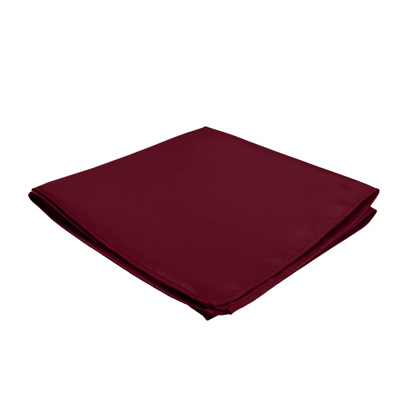 Jacob Alexander Men's Pocket Square Solid Color Handkerchief - Burgundy