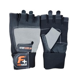 FUTURE PLUS Gym Weight Lifting Fitness Gloves with Flexible Thin Padding, Enhanced Palm Wrist Support for Men Women Exercise Pull ups Workout Rowing and Cycling (Pair) (Grey, X-Large)