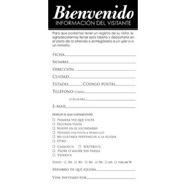 Spanish- Guest Card-Welcome (50 Pack)