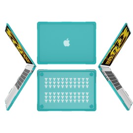 Batianda Ultimate Laptop Case for M4 MacBook Air 15 inch 2025 A3241 2024 M3 A3114 2023 M2 A2941 Model Matte Carbon Fiber Edges Shockproof Anti-Scratch and Anti-Fingerprint, Blue