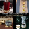 NOELAMOUR Coaster Brass Metal Gold 3D Round Stylish Vintage Diameter
