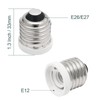 Qjaiune 6 Pack E26 to E12 Adapter, Medium to Candelabra