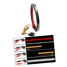 Anneome 1Pc Tail Lights for Heavy Cargo Trailers Red and White Dual Color Running Lamp Low Power Consumption Durable Illumination Replacement for Incandescent Lights