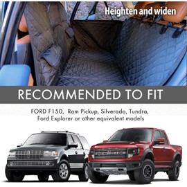 Rincus Heavy Duty Back Seat Extender for Dogs, 2 in1 Hard Bottom Dog Car Hammock, Waterproof Backseat Car Bed, Bakckseat Cover, Anti Dirt & Hair Pets for Car & SUV