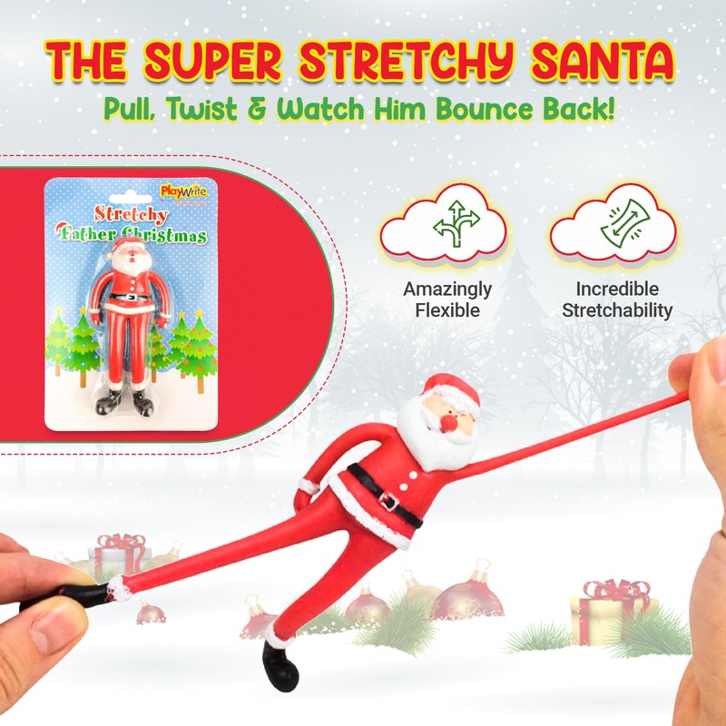 Quebec Playwright's Stretchy Father Christmas Unique Holiday Stocking Presents Christmas