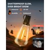 VOZUJI Outdoor Patio String Lights 50ft: ST38 LED Shatterproof Bulbs
