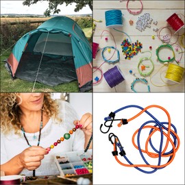 DMiotech 1/8"(3mm) 33ft(10m) Elastic String Cord Jewelry Stretchy Cord Orange for Bracelets Bead String Camping Tie Down