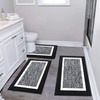 Pauwer Bathroom Rug Sets 3-Piece Shower Rugs with U-Shaped Contour