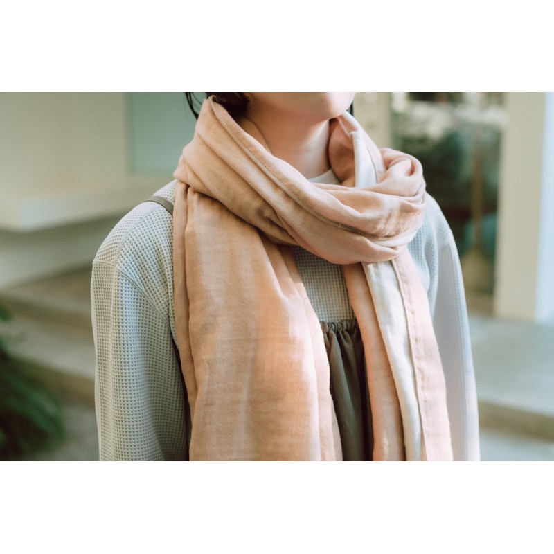 Snow Peak UG-581 Soft Gauze Shawl, Stole Scarf, Light Blue,