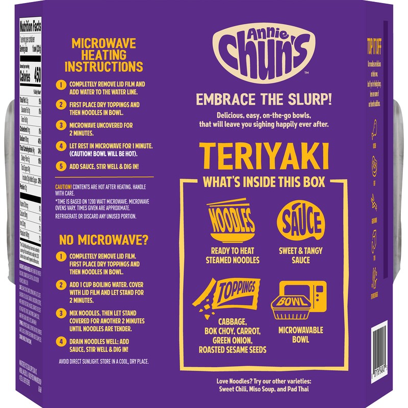 Annie Chun's Teriyaki Noodle Bowl, 8.16 oz (Pack of 6)