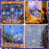 Retisee Winter Snowflake Window Lights Decorations Battery Operated Snowflake Led