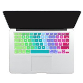Batianda New Ombre Color Keyboard Cover Protector Silicone Skin for MacBook Air 13" MacBook Pro 13" 15" 17" (with or w/Out Retina Display) - Rainbow
