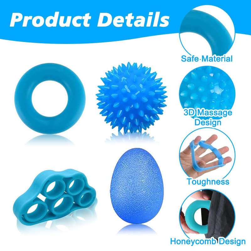 Abiemuce Finger Trainer Hand Trainer, 4 Pieces Finger Trainer Ball
