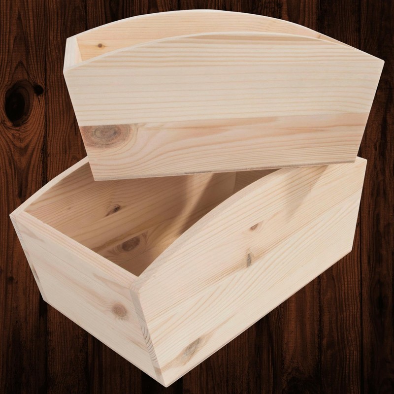 WooDeeDoo Set of 2 Wooden Planter Boxes – Nesting Unfinished