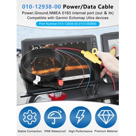yourour 010-12938-00 Power/Data Cable Repalcement for Garmin EchoMAP Ultra 102sv, 106sv, 122sv, 126sv; Ultra2 10’’ Chartplotters, Ultra2 12’’ Chartplotters