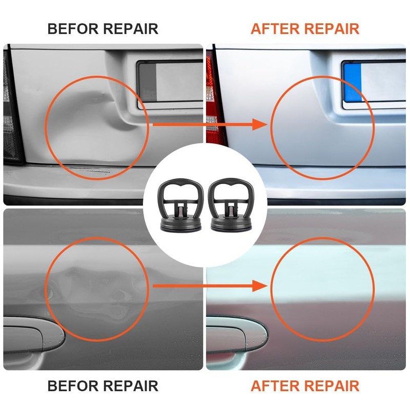 2 Pcs Car Dent Puller, Powerful Dent Removal Kit, Small