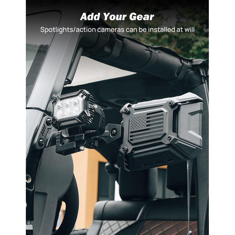 JOYTUTUS Wrangler Mirrors Doors Off or Doors On with Integrated