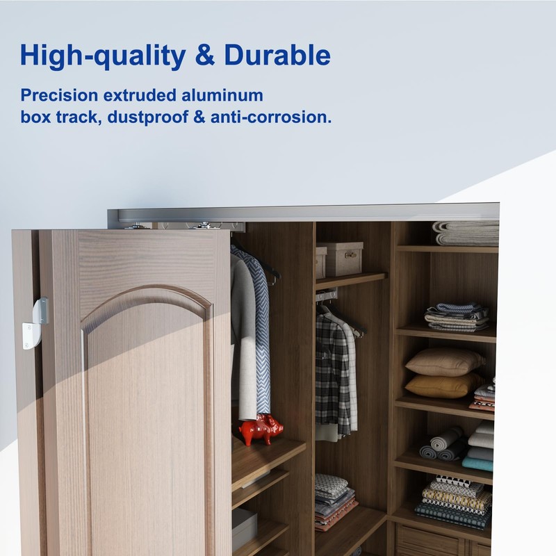 JUBEST 24“ Bifold Door Hardware, Folding Door Hardware Sliding Barn