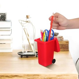 Mobestech 4piezas Mini Bote de Basura con Tapa para Escritorio Soporte para Bolígrafos para Encimera de Oficina