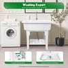 Utility Sink Laundry Tub Freestanding Sink Wash Station, 31.5 Inches