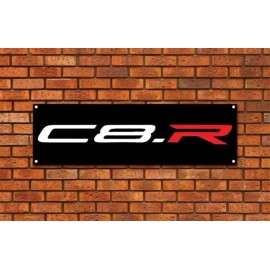 Corvette C8R Garage Banner 2' X 6' Ft