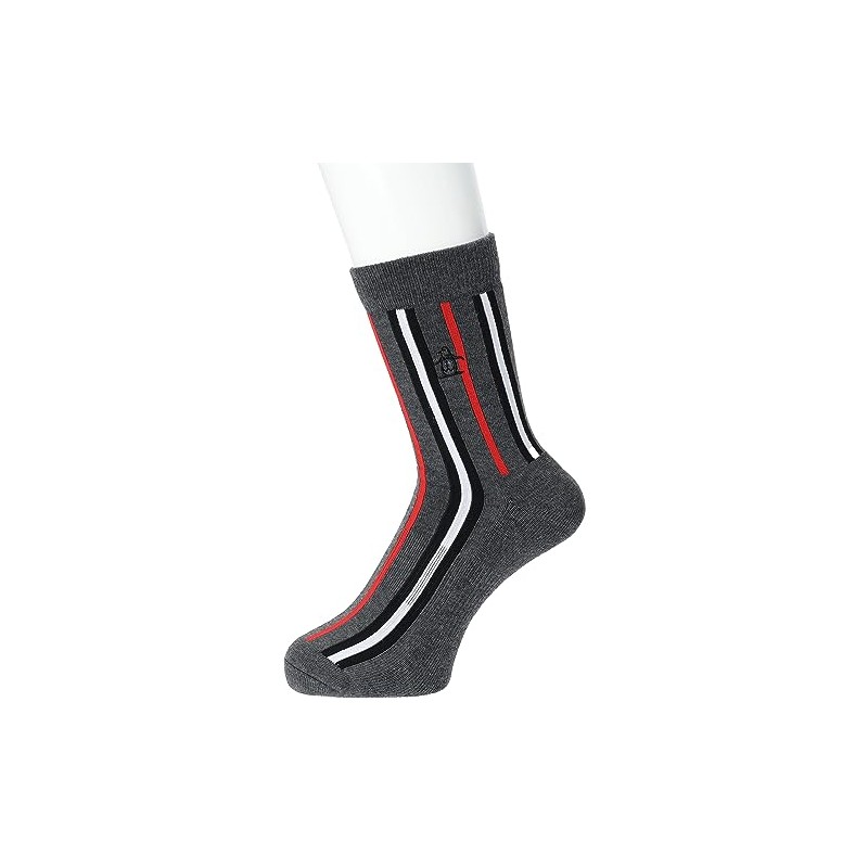 Munsing Wear MGBWJB00 Men's Mid-Length Socks, Striped Pattern, Antibacterial, Deodorizing,