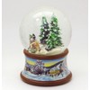 Snow Globe Family Carriage Ride Christmas Tree Get on Nostalgic